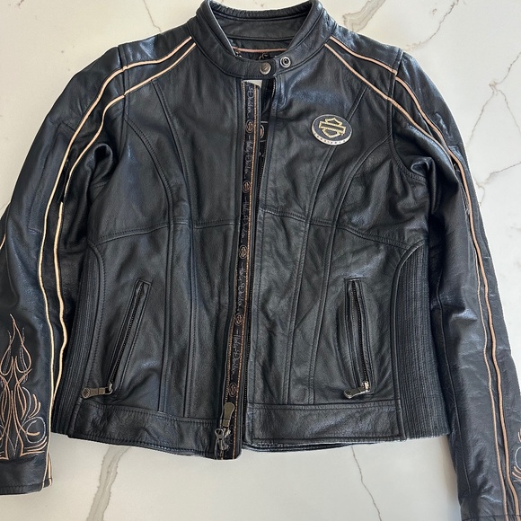 HARLEY DAVIDSON LEATHER JKT/COAT - Picture 1 of 7